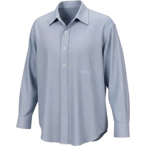 Ketch Vintage long-sleeved button-up collared dress shirt chest pocket Sz 18 1/2